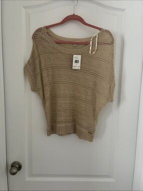 Guess Open-Knit Scoop Neck Sweater - Beige